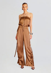 Estrella Cargo Jumpsuit | Cognac