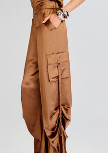 Estrella Cargo Jumpsuit | Cognac