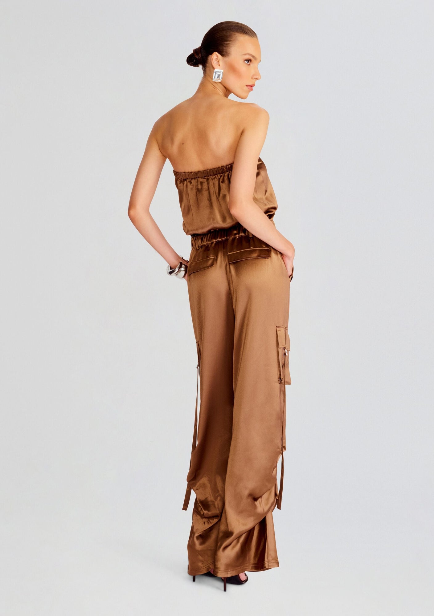 Estrella Cargo Jumpsuit | Cognac