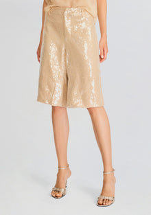 Presely Sequin Short | Nude