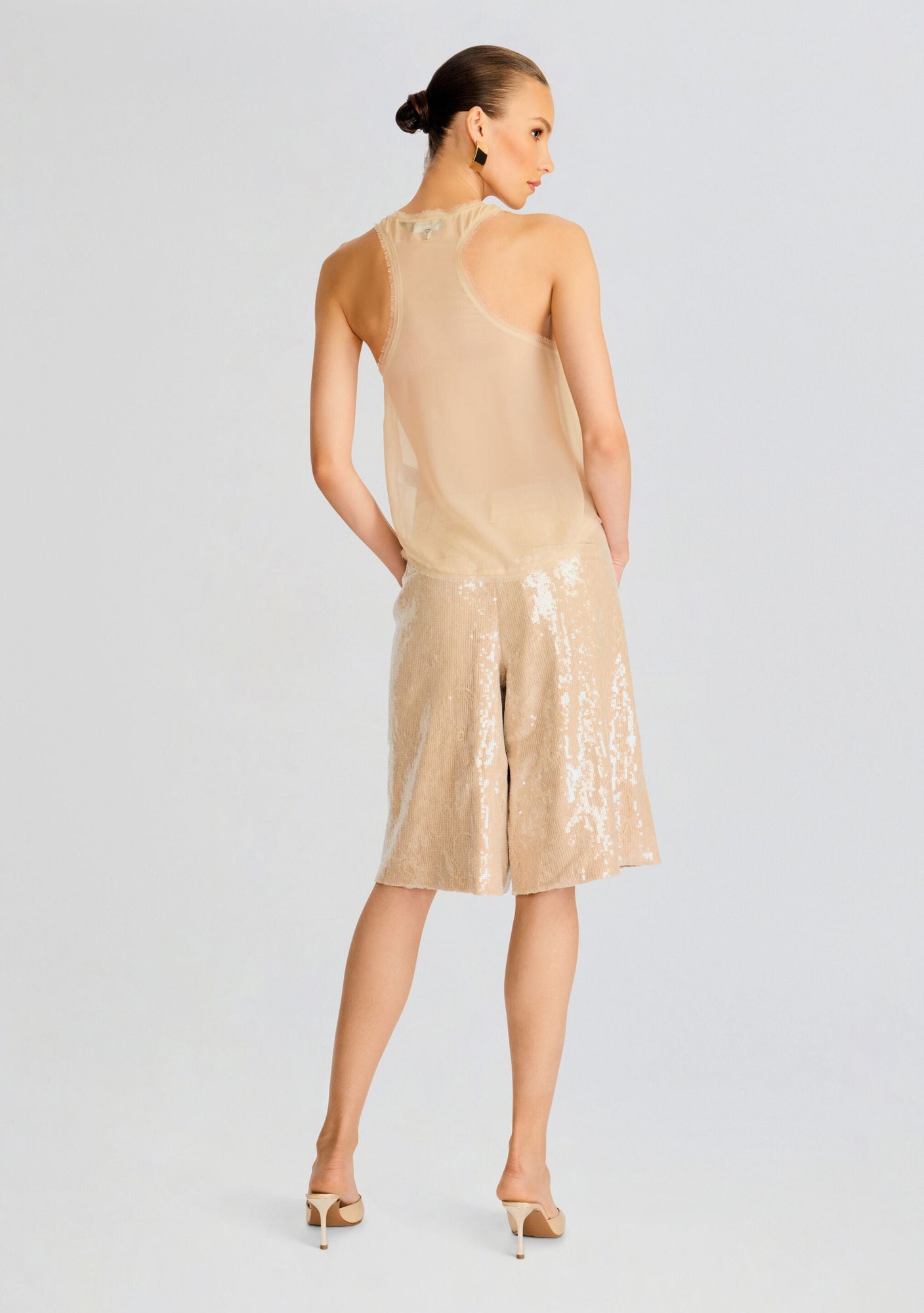 Presely Sequin Short | Nude