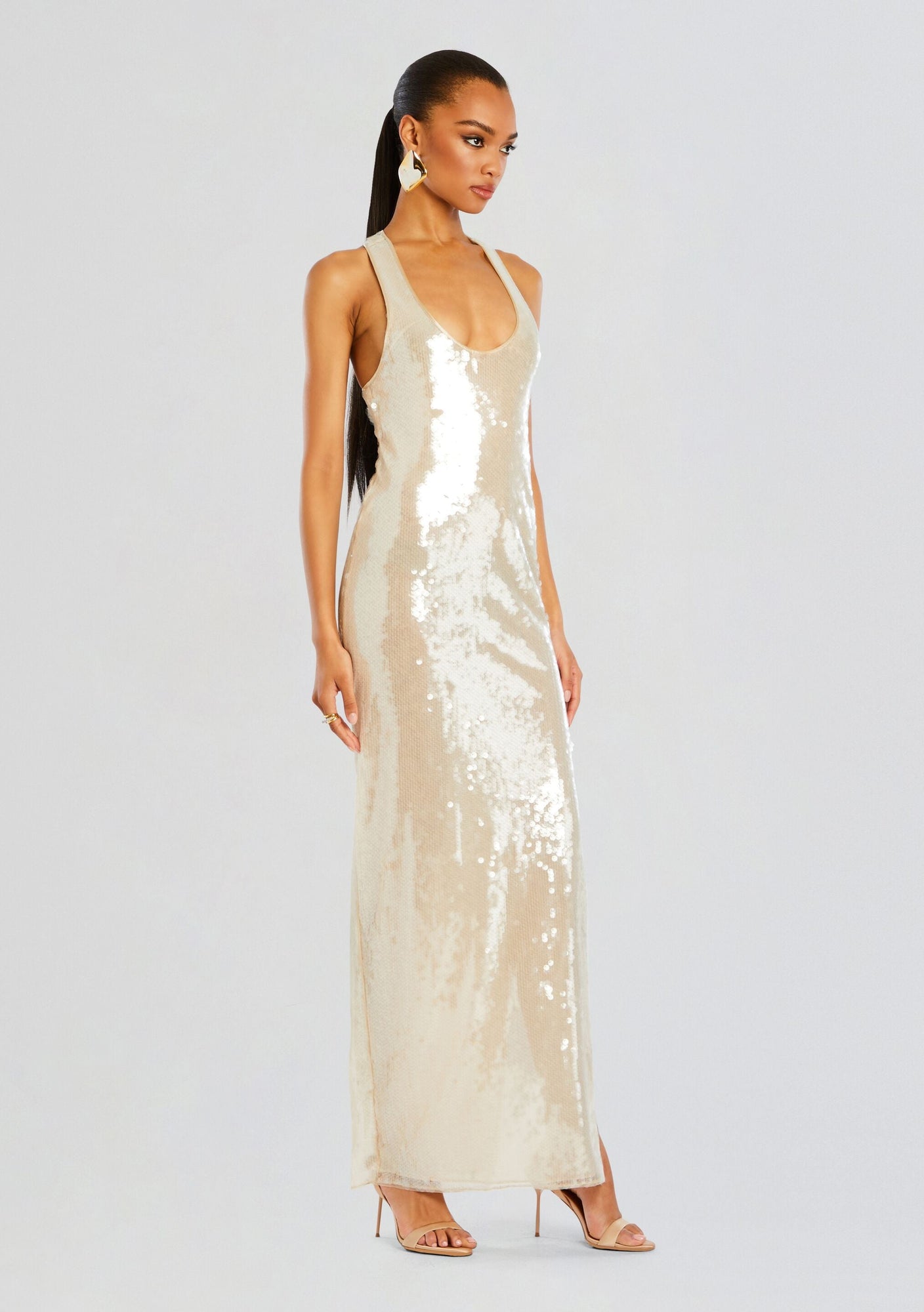 Bella Sequin Dress | Cream