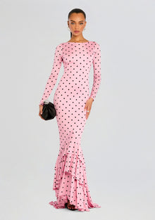 Sara Dress | Pink Polka Dots