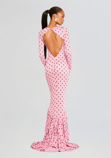 Sara Dress | Pink Polka Dots