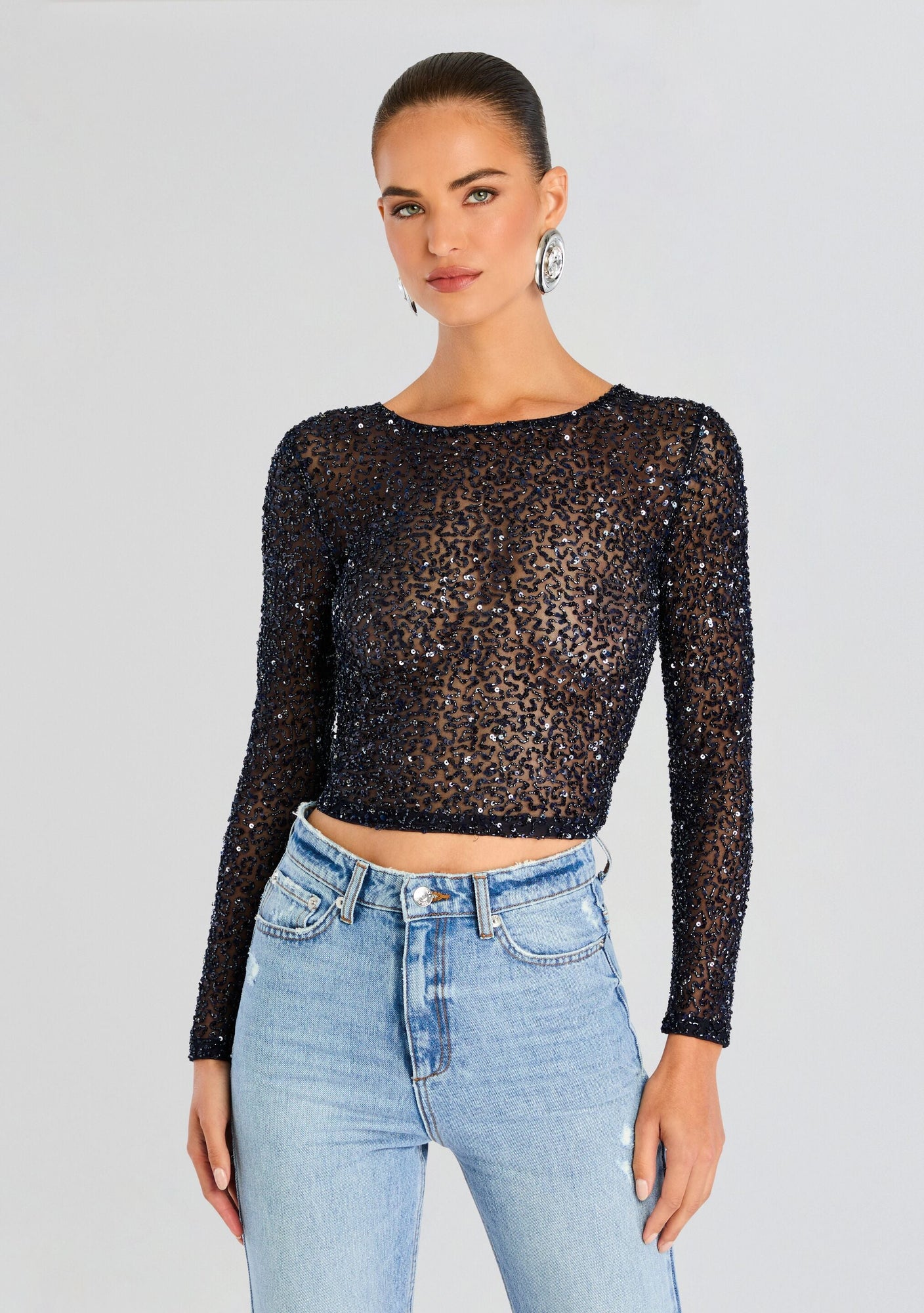 Torrey Sequin Top | Night Sky