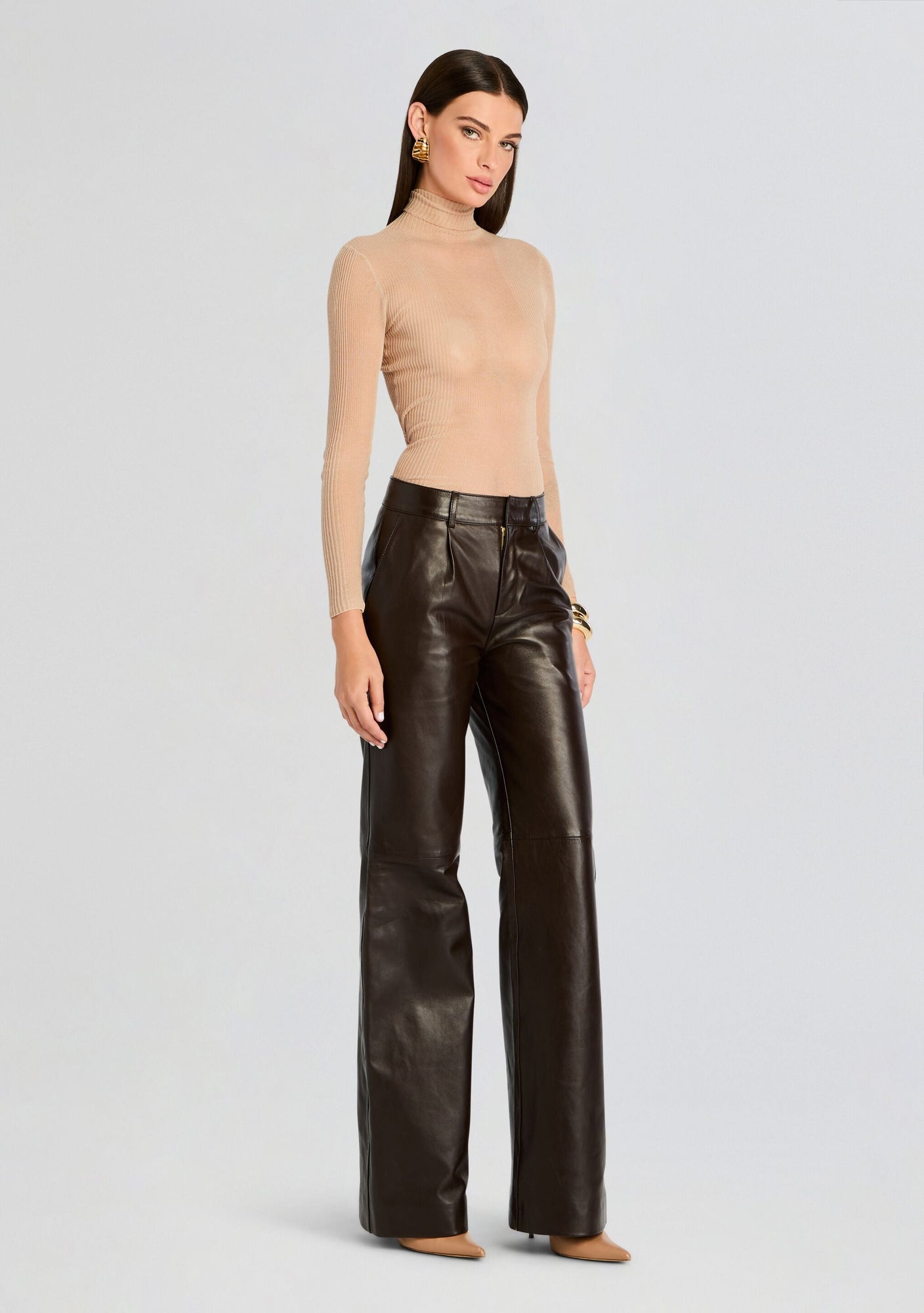 Chader Leather Pant | Dark Brown