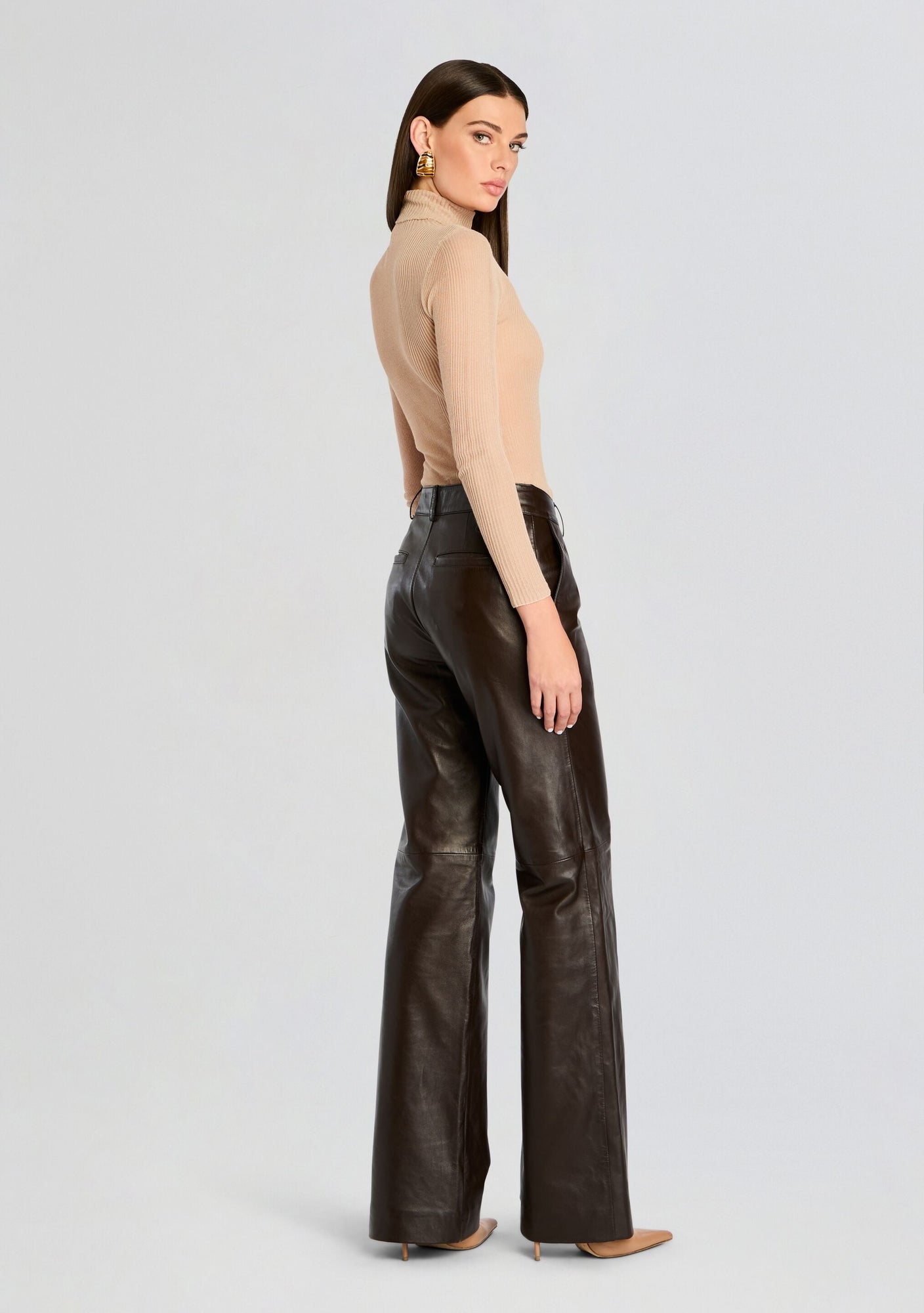 Chader Leather Pant | Dark Brown