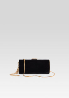 Gracelyn Clutch | Velvet Black