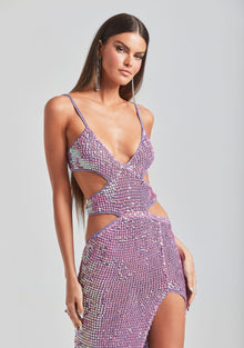 Coco Crochet Dress | Iridescent Lilac/Pink