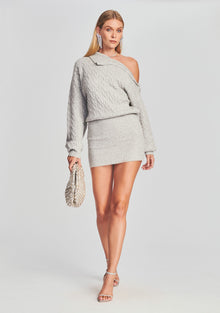 Waverly Sweater Dress | Stone Gray