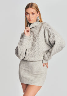 Waverly Sweater Dress | Stone Gray