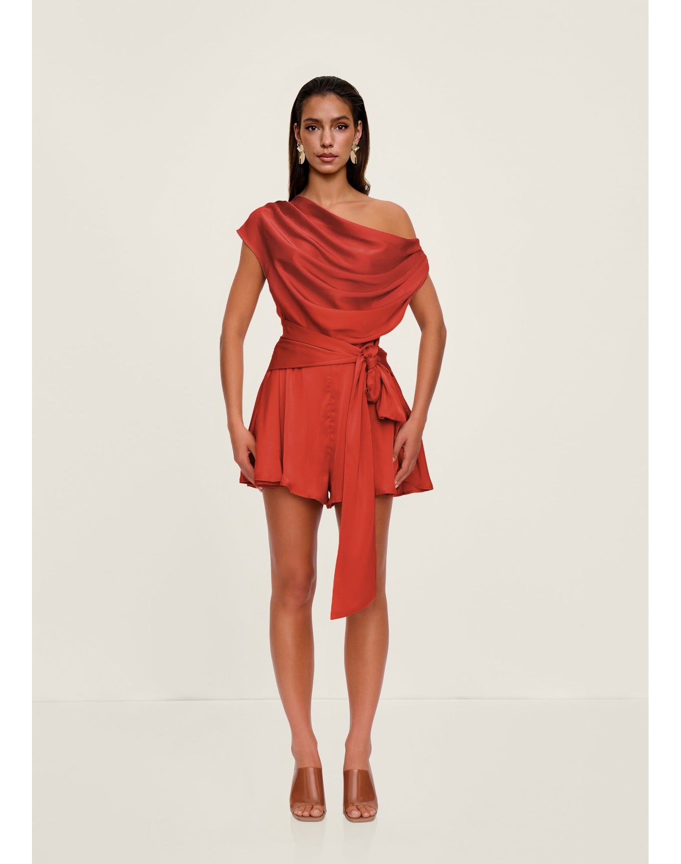Edah Romper | Red Coral