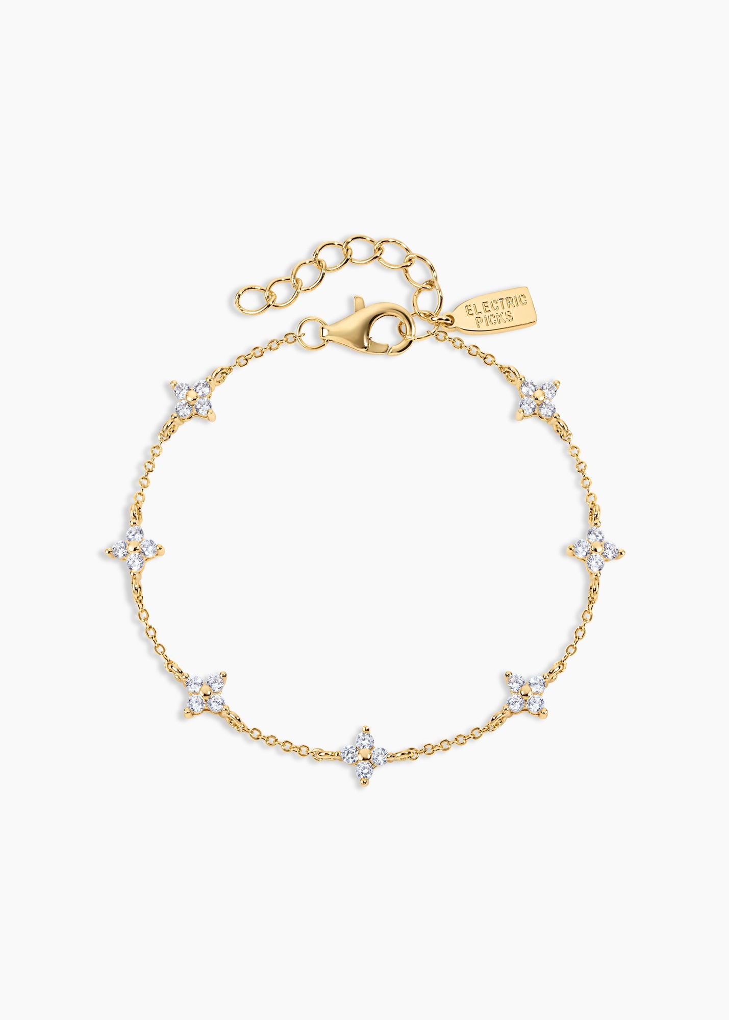 Bella Bracelet | Clear Crystal | 14K Gold Plated
