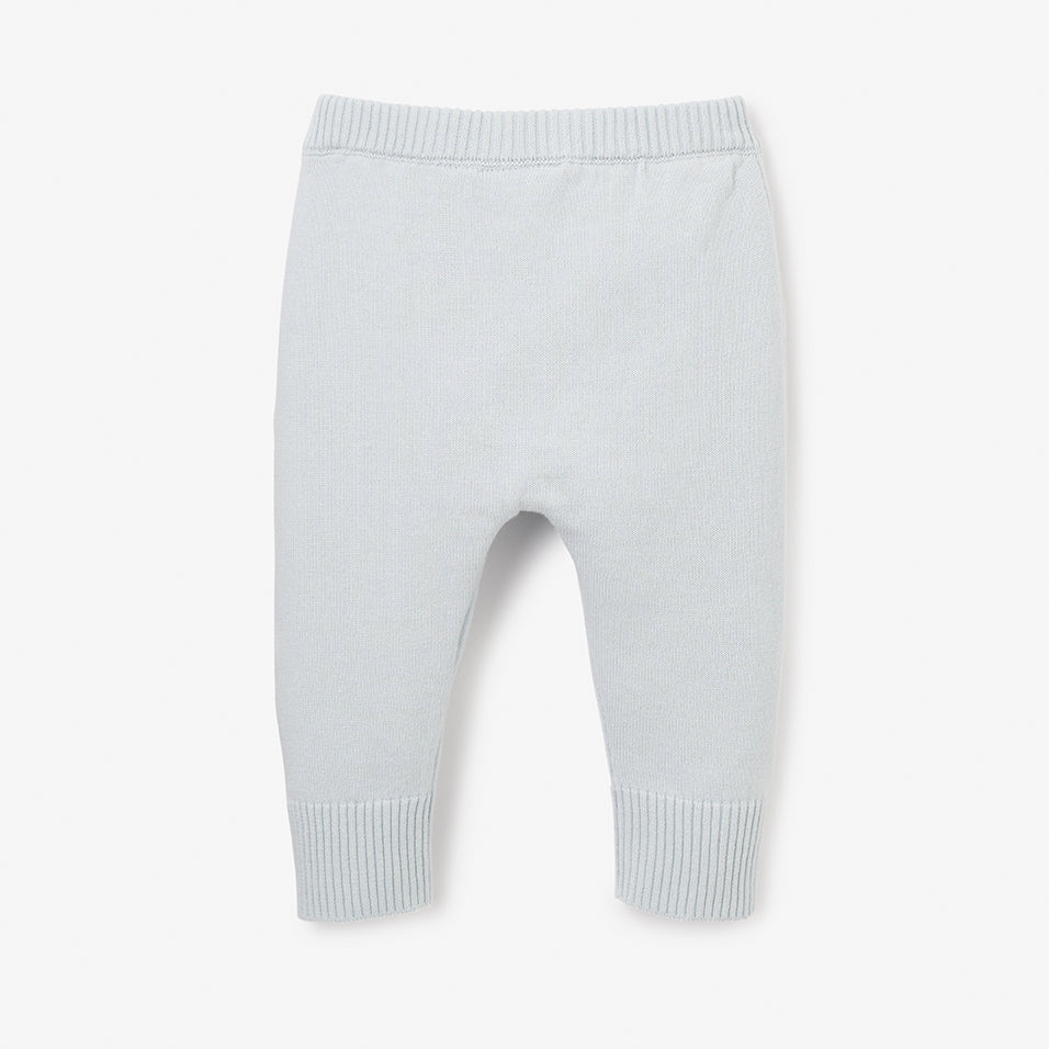 Boys | Blue Fine Knit Cotton Baby Pant | Blue