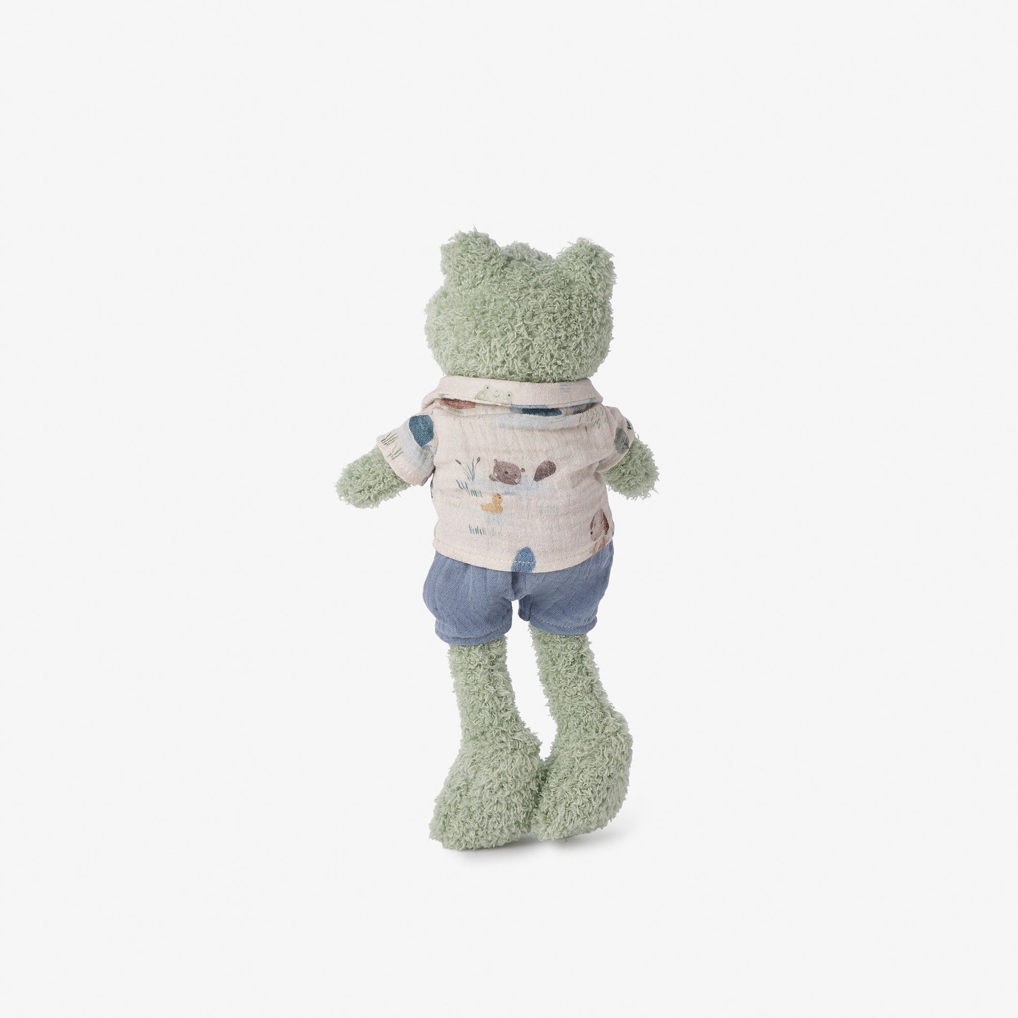 Unisex | Fred the Frog Boxed Plush Rattle Toy | Green