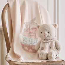 Girls | Tea Party Cotton Knit Blanket | Pink