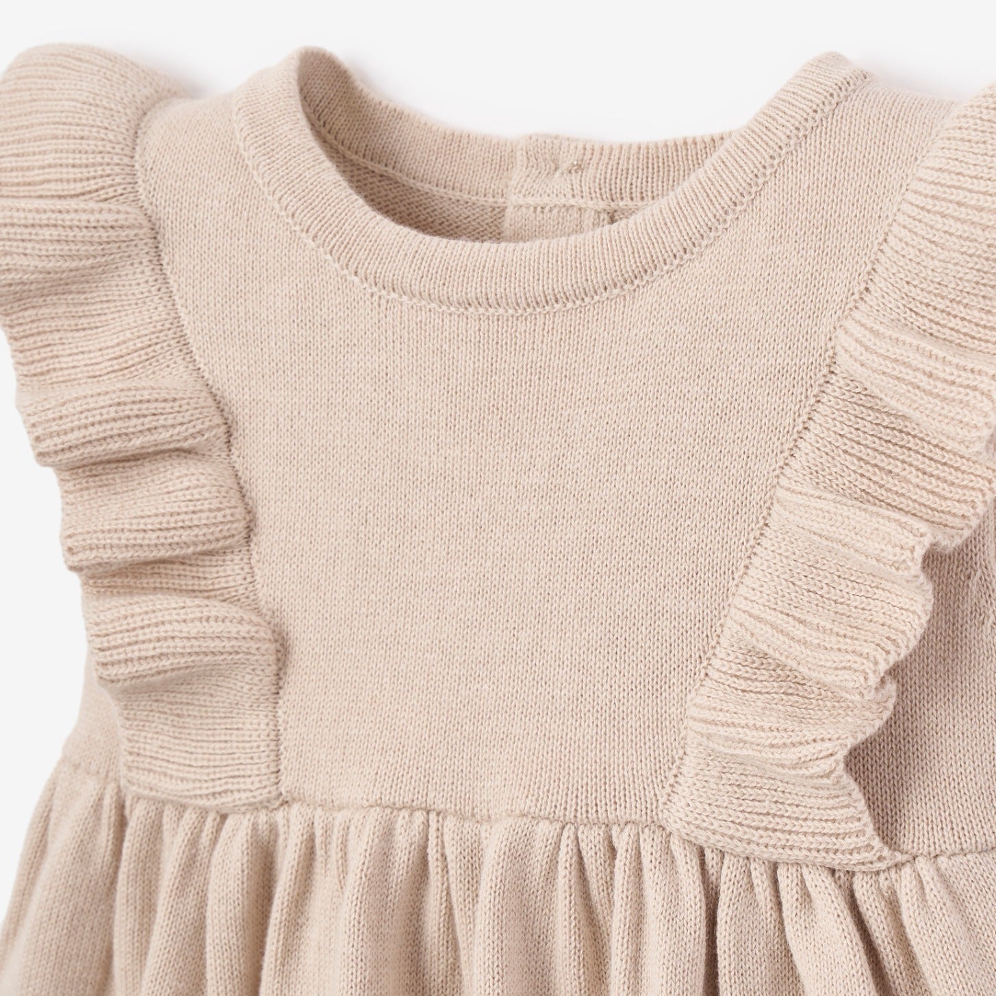 Girls | Embroidered Floral Cotton Knit Dress | Pink