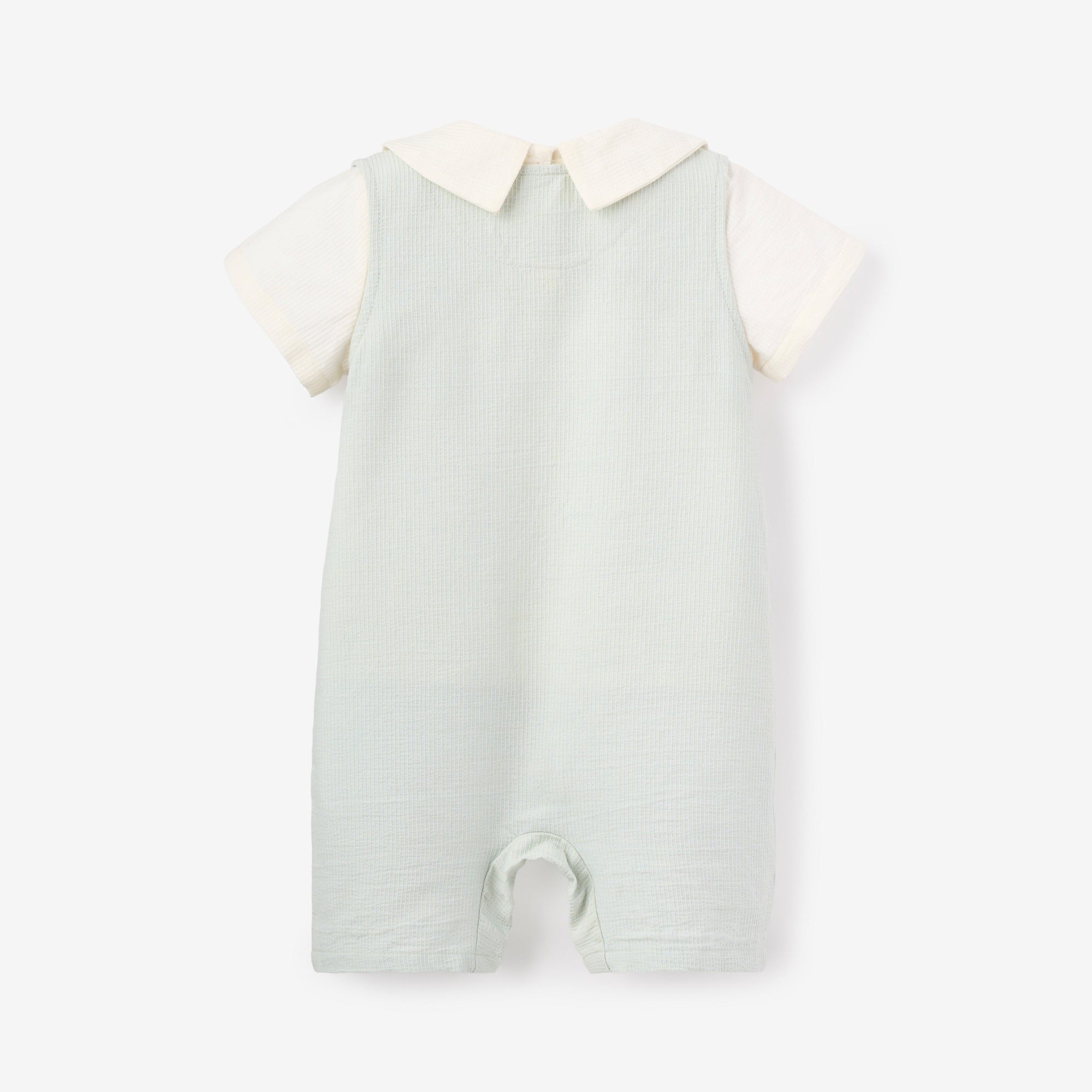 Boys | Bunny Embroidered Jon Jon | Aqua