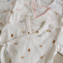 Unisex | Neutral Safari Print Organic Cotton Pointelle Layette 3 Pc Gift Set | Multi