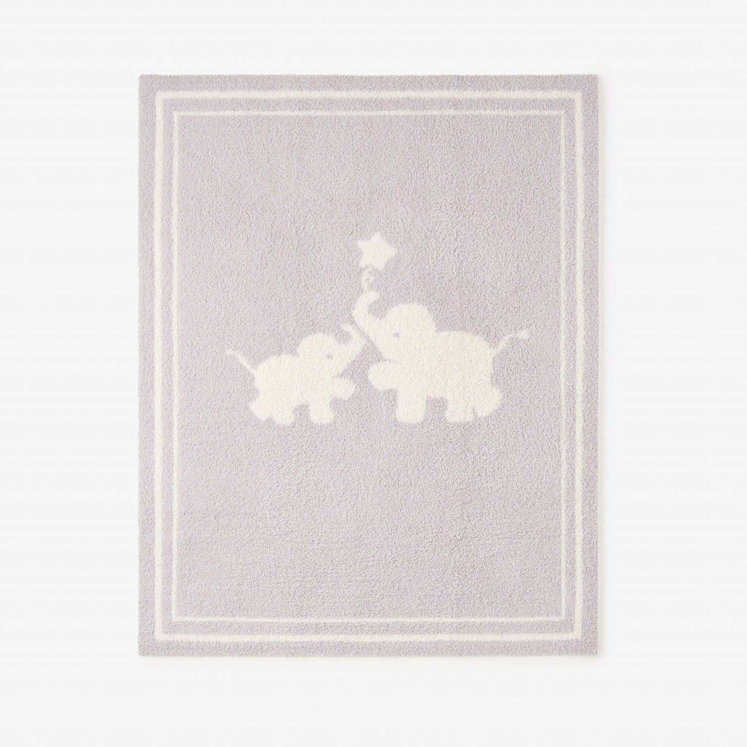 Unisex | Elephant Feather Knit Baby Blanket | Gray