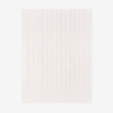 Unisex | Cream Pointelle Knit Baby Blanket | White