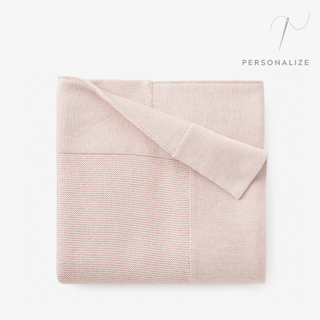 Girls | Pale Pink Sofia + Finn Knit Baby Blanket | Pink