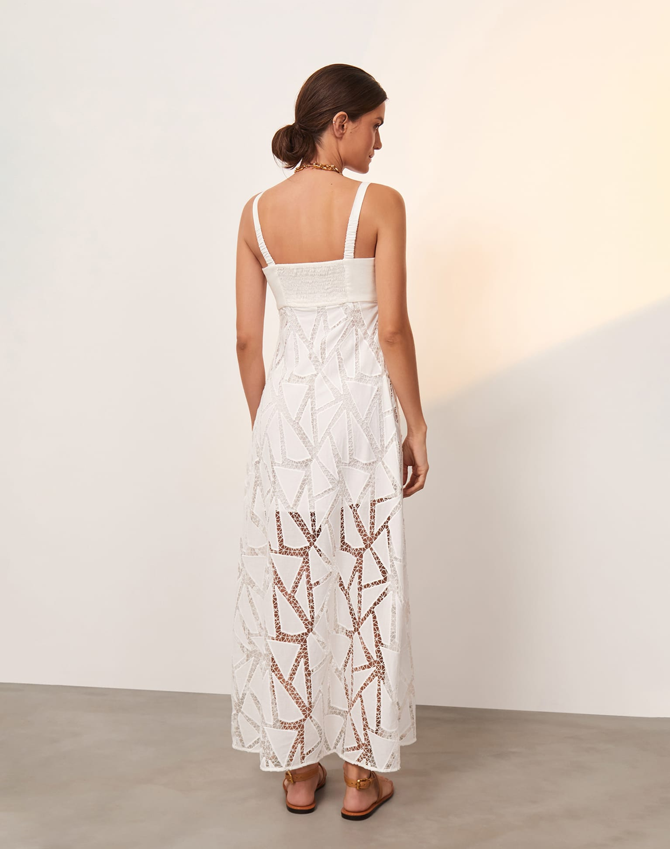 Eleni Long Dress | Off White