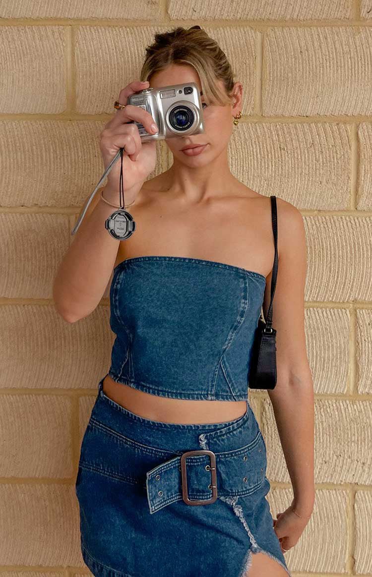 Elouise Tube Top | Denim
