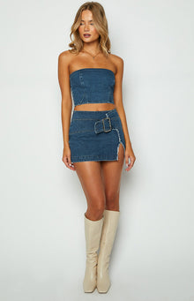 Elouise Tube Top | Denim