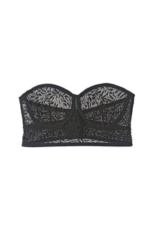 Acacia Underwire Strapless Longline Bra | Black