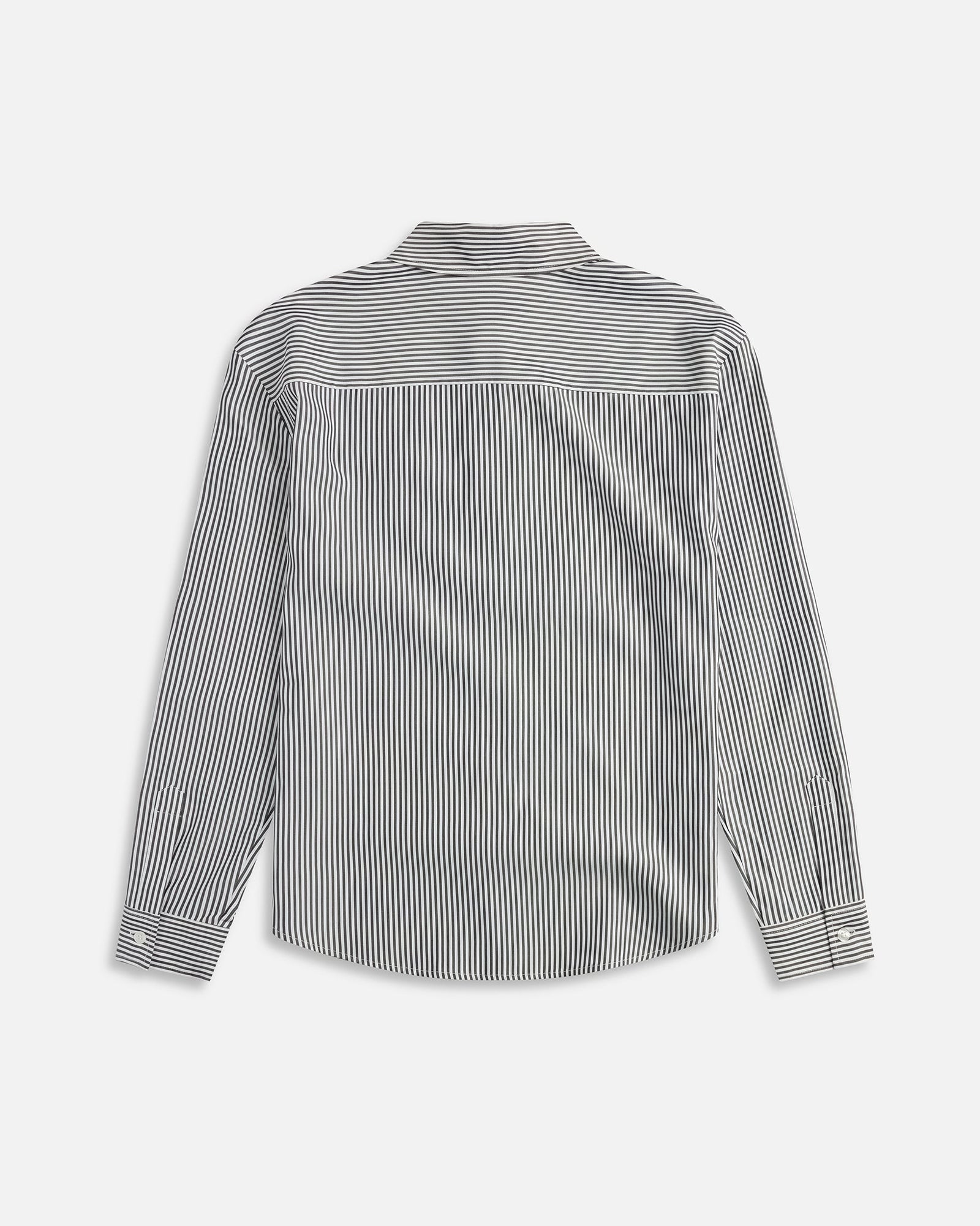 Embroidered Striped Shirt | Black