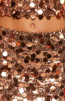 Emiko Sequin Mini Skirt | Bronze