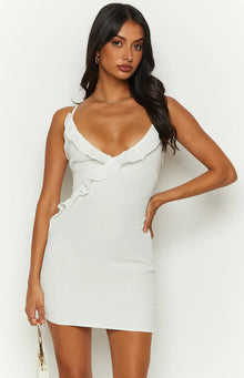 Emily Ruffle Mini Dress | White