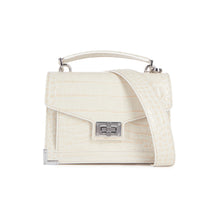 Emily Chain Bag In Crocodile-Effect Leather | Women | Ecru