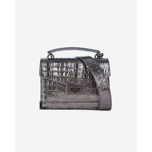 Emily Small Bag In Crocodile-Effect Leather | Women | Gunmetal