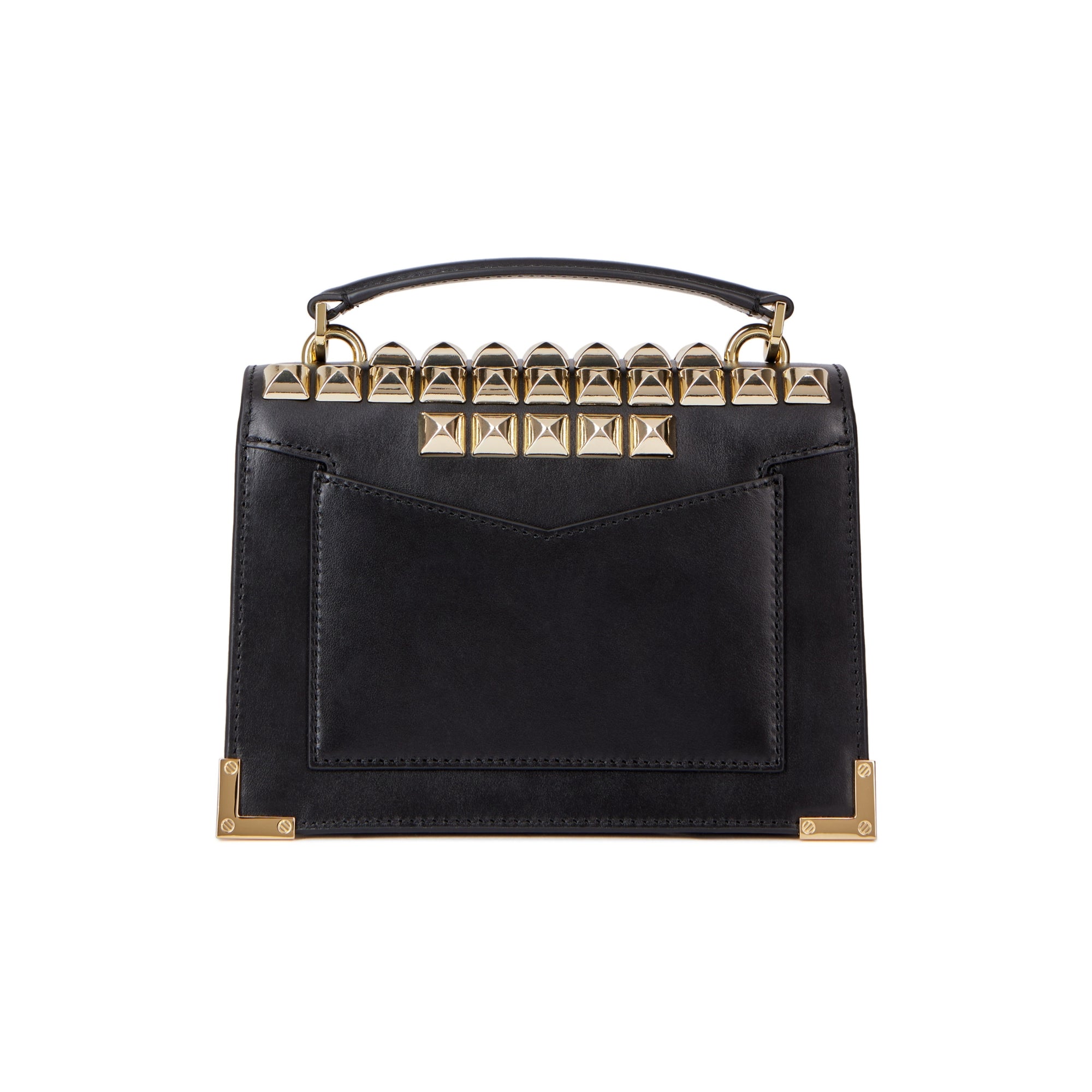 Emily Small Bag In Leather With Spikes | Women | Black