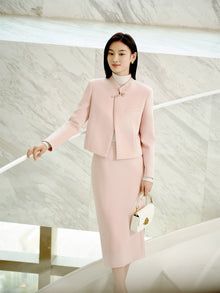 Silk and Wool Skirt | Pink