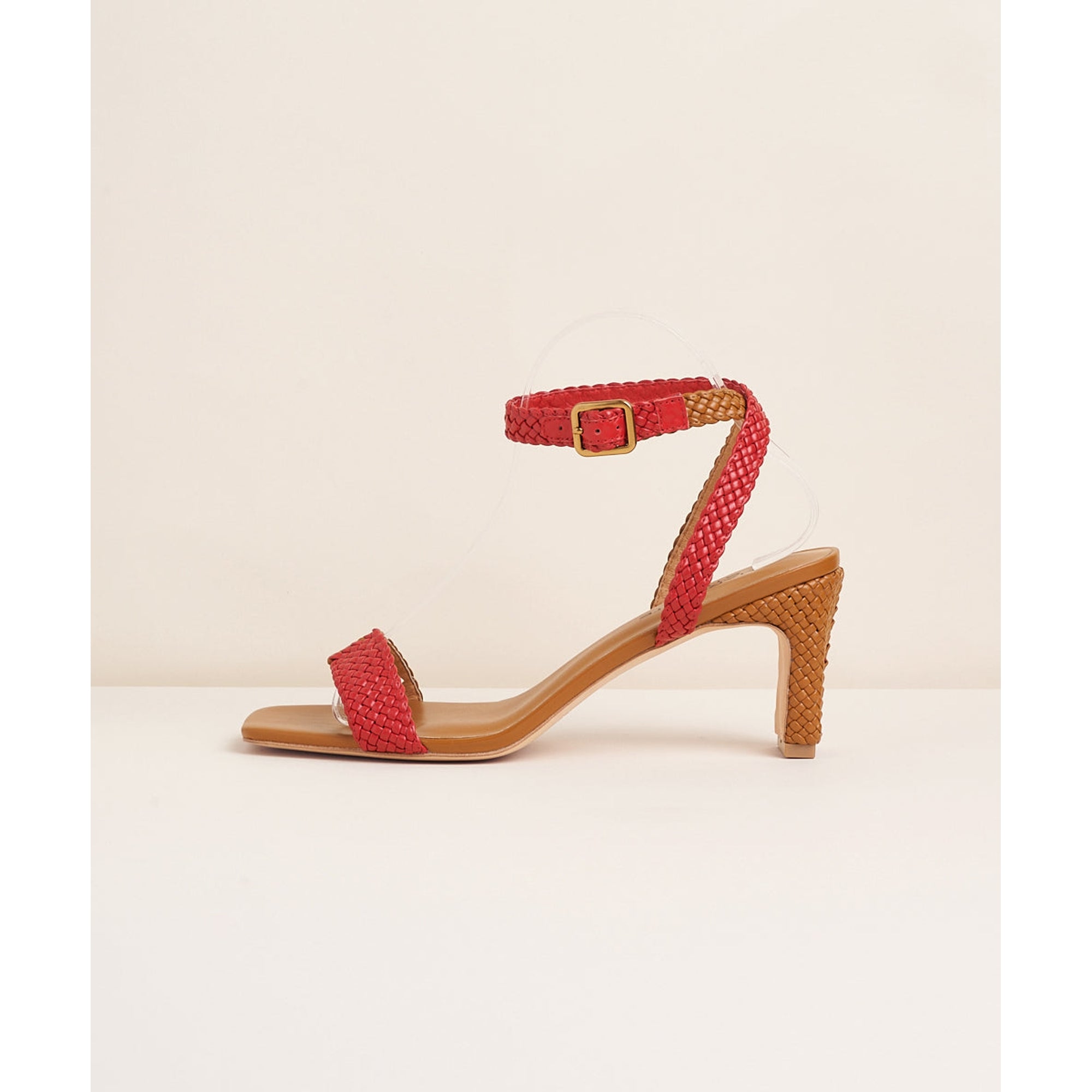 Enzo Strappy Heel | Bamboo Begonia