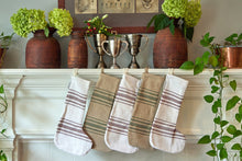 Holiday Stocking | Vintage Spruce Green Stripe | Set of 2