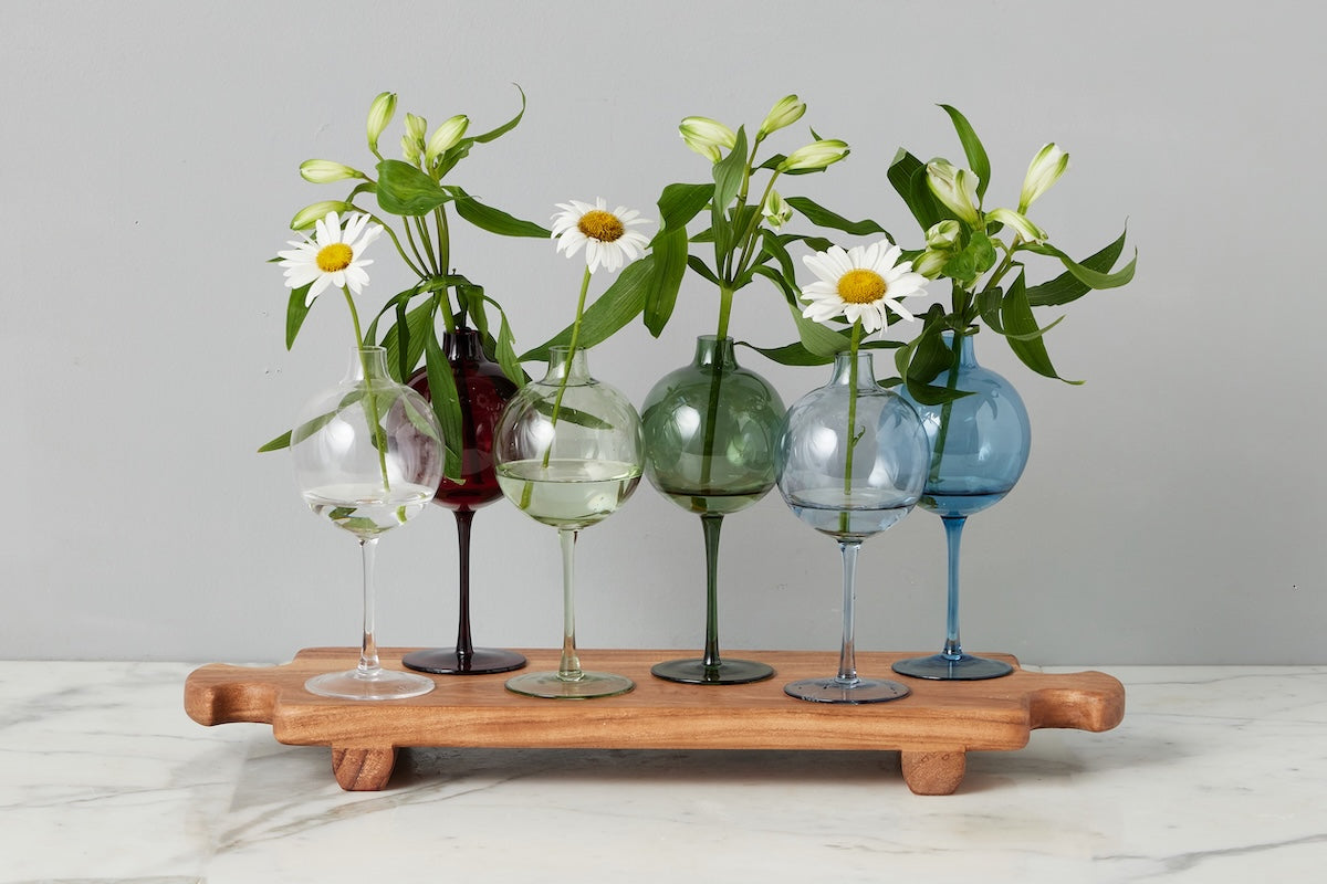 Wine Glass Vase | Navy Blue | Medium
