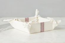 Napkin Tray | Vintage Merlot Red Stripe