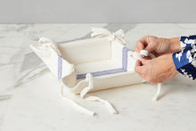 Napkin Tray | Vintage Navy Blue Stripe