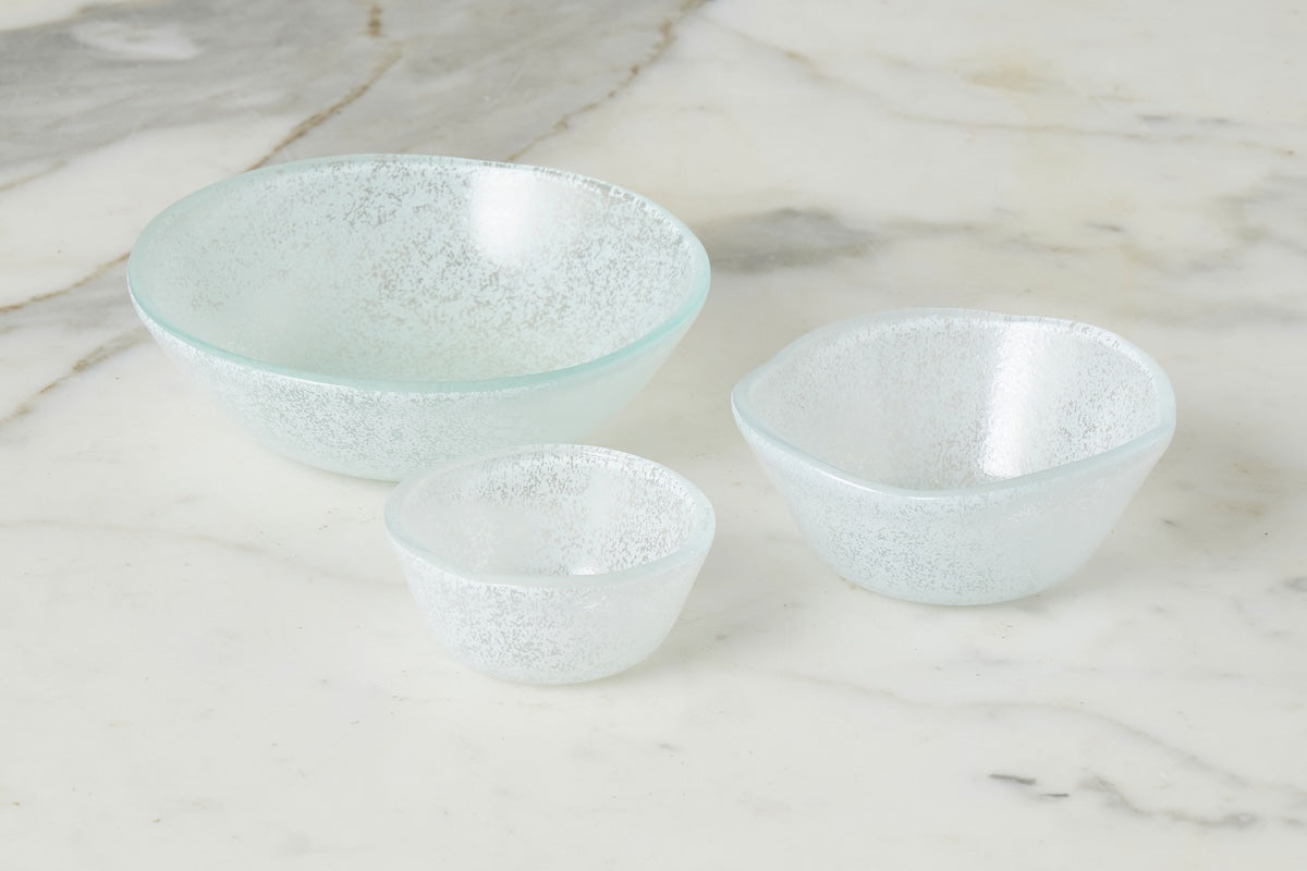 Glass Pinch Pots | Green Tones | Set of 6