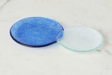 Glass Snack and Tea Duo Plates | Navy Blue | Set of 4