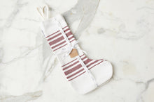 Holiday Stocking | Vintage Merlot Red Stripe | Set of 2