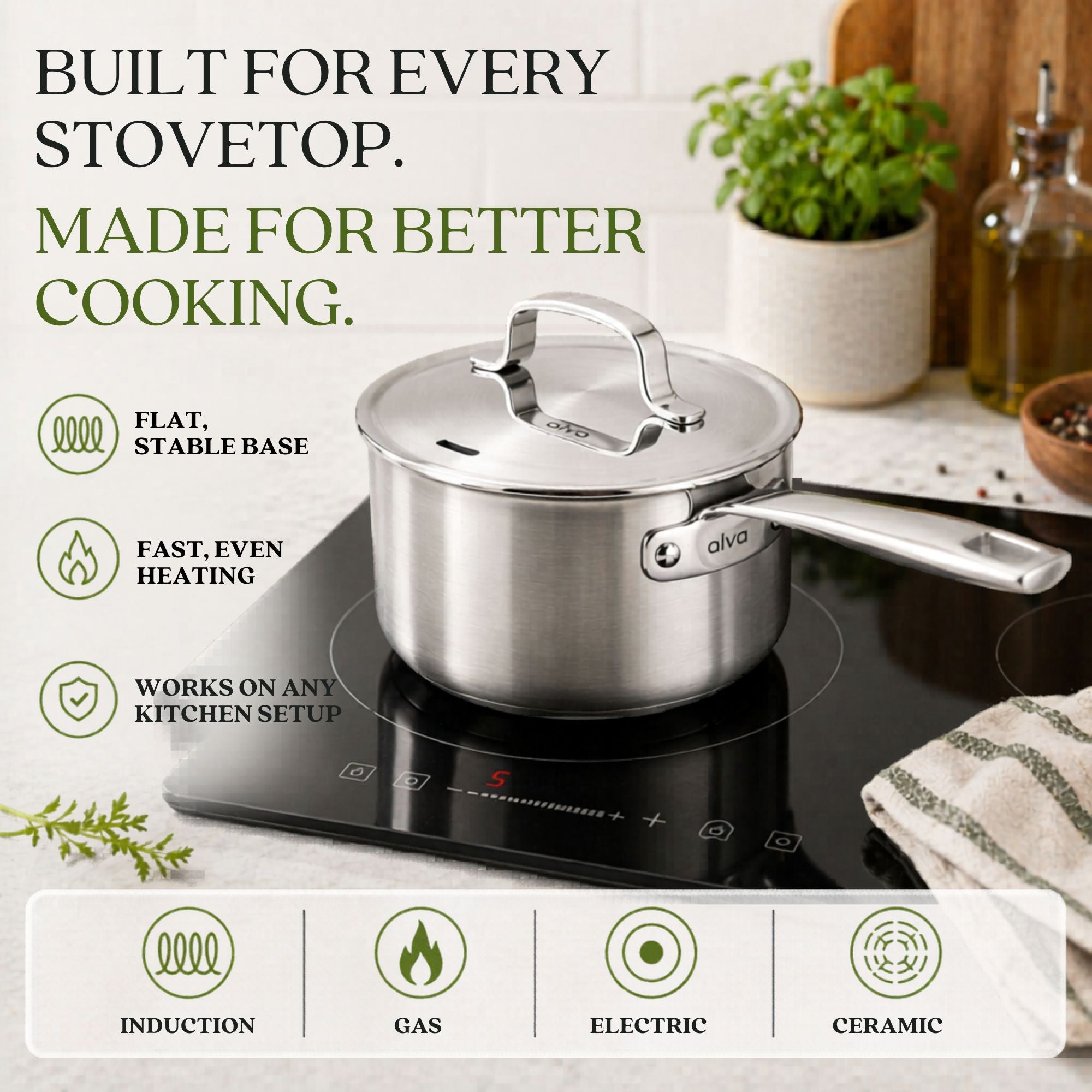 Saucepan with Lid | Silver