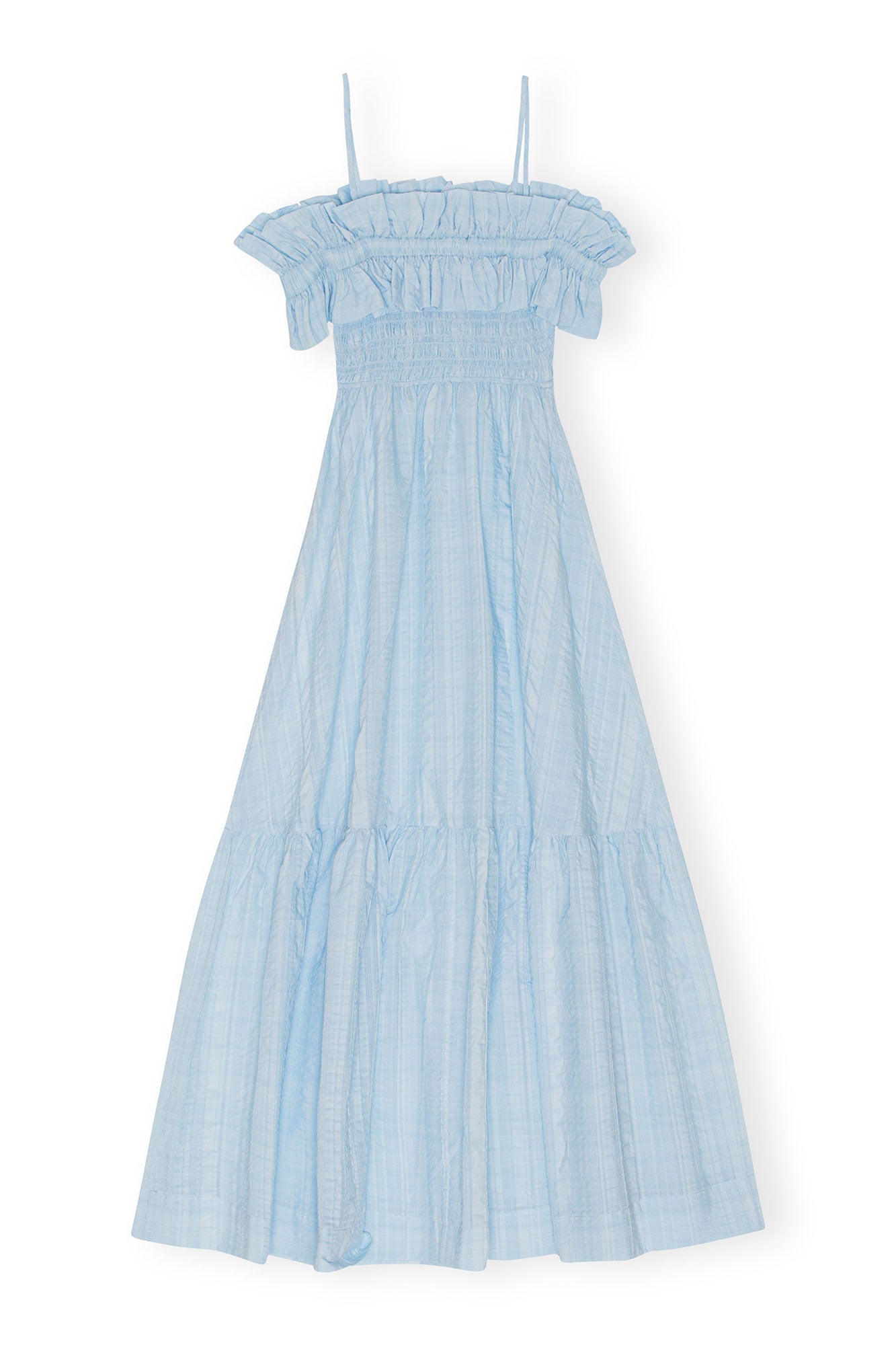 Seersucker Check Smock Maxi Dress | Ice Water