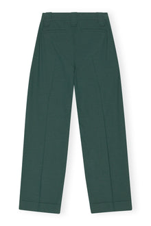 Drapey Melange Pleat Trousers | Trekking Green