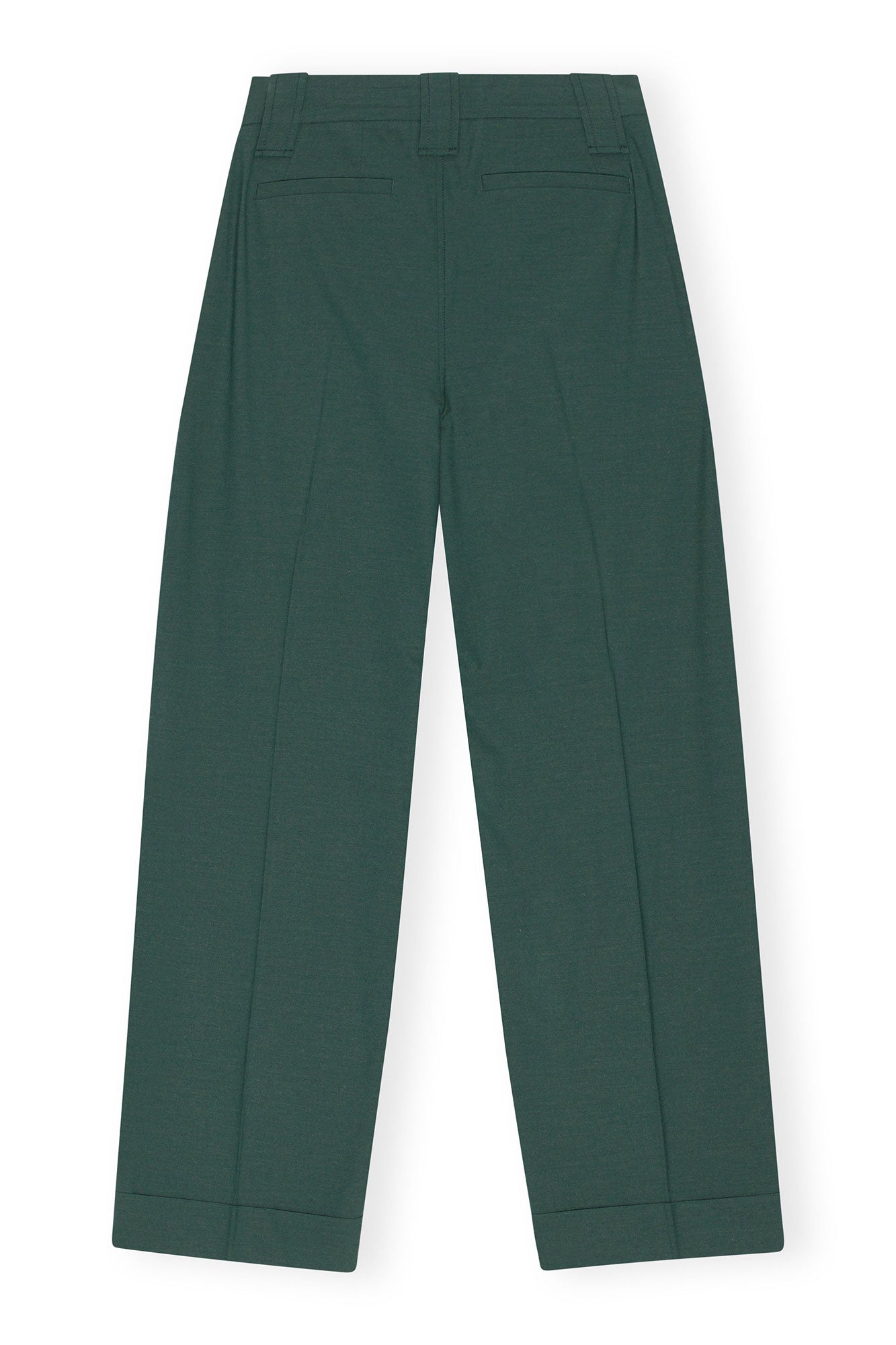 Drapey Melange Pleat Trousers | Trekking Green