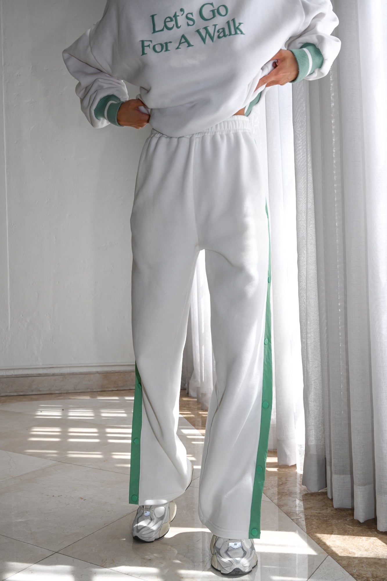 Womens | Tearaway Fleece Pant | White/Sage